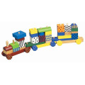 support OEM wooden assembling Train set for kids